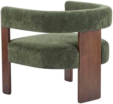 Christopher Knight Home Nettie Modern Accent Chair for Living Room, Velvet Fabric Single Lounge Sofa Chair with Wooden Frame, Comfy Reading Chair for Bedroom, Lounge Armchair with Cushion, Olive Green - Image 7