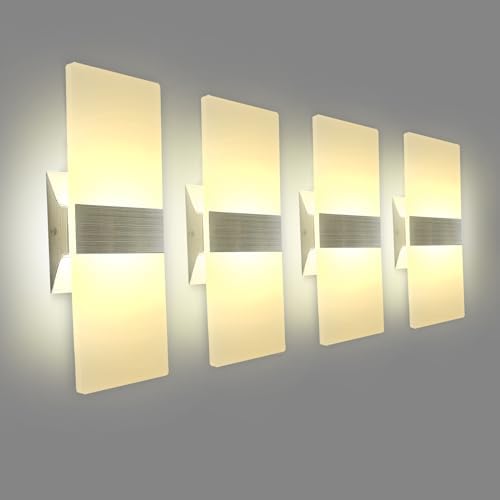 KICAAO Modern Wall Sconces 4Pack, Led Wall Light 10w, Warm White 2700K by KICAAO