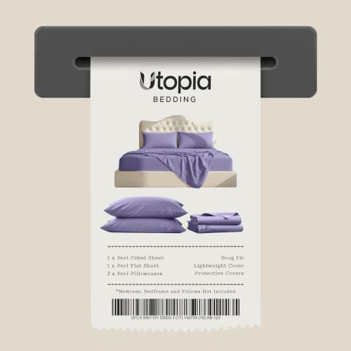 Queen Sheets Set, 4 Pieces 16" Deep Pocket Hotel Luxury Bed Sheets, Peri - Image 7