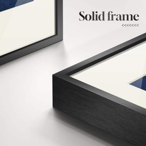 Large Framed Vintage Navy Blue Botanical Wall Art for Living Room, 2 Piece - Image 5