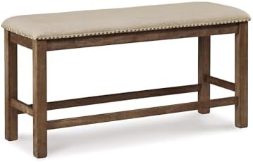 Signature Design by Ashley Moriville Upholstered Counter Bench, 48.5 in by Unknown
