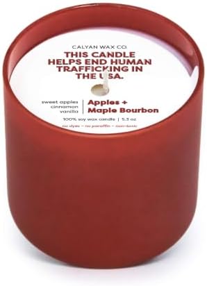 Calyan Wax Co. Dignity Series Apples & Maple Bourbon Scented Candle by CalyanWaxCo