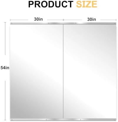 Home Gym Mirror for Wall, 54"x30"x2PCS, Workout Mirrors for Home Gym - Image 2