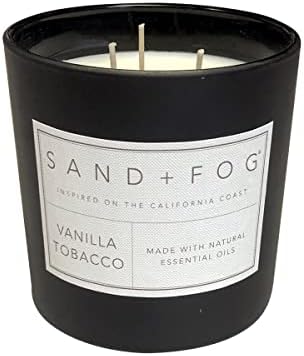 Sand + Fog Scented Candles - Vanilla Tobacco - Additional Scents and Sizes - 3 Wicks 100% Cotton Lead-Free - Luxury Air Freshening Jar Candles - Perfect Home Decor - 21 oz - Image 2