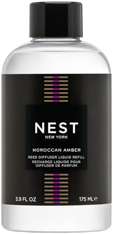 NEST New York Reed Diffuser Liquid Refill, Moroccan Amber - 5.9 fl oz - Fragrance for Up to 90 Days - Flame Free by Unknown