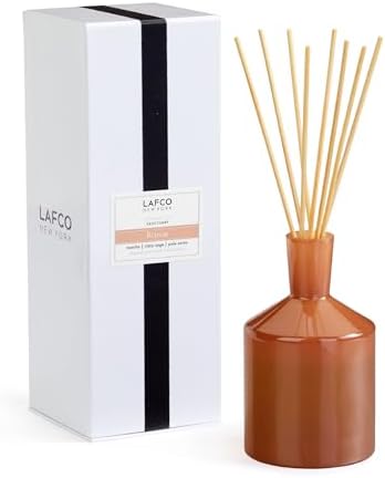LAFCO New York Classic Reed Diffuser, Retreat - 6 oz - Up to 3 Months Fragrance Life - Reusable Glass Vessel - Natural Wood Reeds - Made in the USA by Unknown
