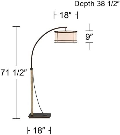 Gentry 71 1/2" Tall Bronze 2-Light Downbridge Arc Floor Lamp - Image 4