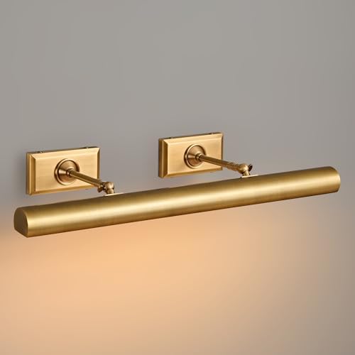 24 inch Brass Picture Light Hardwired Picture Light for Wall by Unknown
