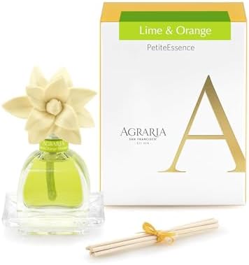 AGRARIA PetiteEssence Flower and Reed Diffuser Set, Hand Crafted Sola Flower Botanical Home Fragrance Set, Scented Oil Gift for All Occasions by Unknown