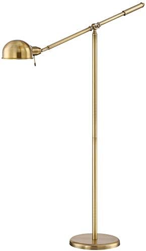 Dawson Antique Brass Adjustable Boom Arm Pharmacy 55" Tall Floor Lamp - Image 6