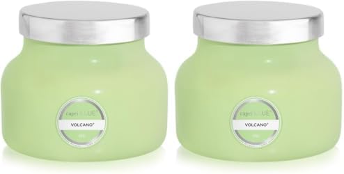 Capri Blue Volcano Scented Candles - Luxury Candles for Home Scented with Tropical Fruit & Sugared Citrus - Long Lasting Soy Wax Blend - Petite Glass Jar (Iced Matcha Green, 8 oz) (Pack of 2) by Unknown
