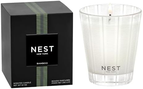 NEST New York Scented Classic Candle, Bamboo - 8.1 oz - Up to 60-Hour Burn Time - Reusable Glass Vessel by Unknown