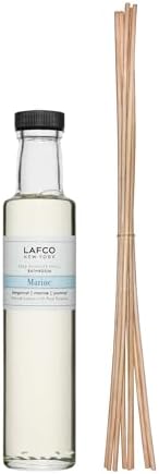 LAFCO New York Reed Diffuser Refill, Marine - 8.4 oz - Up to 4-Month Fragrance Life - Includes Natural Wood Reeds - Free of Dyes & Propellants - Made in the USA by Unknown