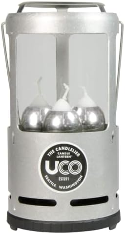 UCO Candlelier Candle Lantern, Candle Lanterns for Real Candles, Perfect Outdoor Gear for Camping or for Power Outages, Includes 3 Long Burning Candles by UCO