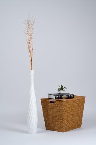 Leewadee Large Floor Vase 26 inches Mango Wood for Pampas Grass, Dried Flowers - Image 7
