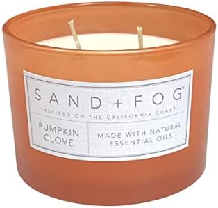 Sand + Fog Scented Candle - Pumpkin Clove – Additional Scents and Sizes – 100% Cotton Lead-Free Wick - Luxury Air Freshening Jar Candles - Perfect Home Decor – 12oz - Image 2