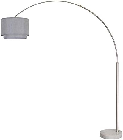 Major-Q Modern Arcing Floor Lamp - Tall Stand Up Arching Drum Shade - Large Contemporary Floor Lamp for Dining Rooms and Bedrooms - Corner Lamp for Office Lighting and Home Décor by Major-Q