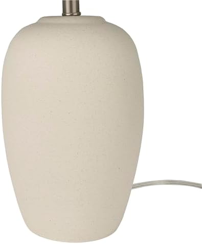 Nourison Home 23" Natural White Ceramic Jar Table Lamp for Bedroom, Living Room, Dining Office, with Off-White Shade - Image 5