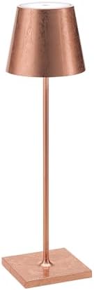 Zafferano, Poldina Pro, Rechargeable Cordless Lamp, Copper Leaf by ZafferanoLightingTableware