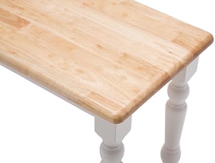 Boraam Windsor Farmhouse Dining Bench - Cream/Natural - Image 7