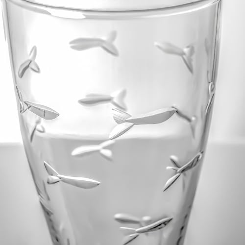 Rolf Glass School of Fish 16oz Beer Pilsner | Set of 4 | Craft Beer Glasses | Designed and engraved in the USA - Image 3