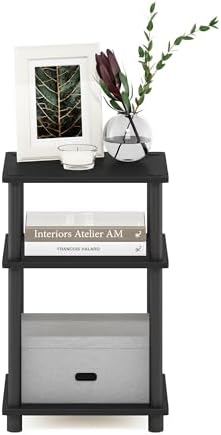 Furinno JUST Toolless 3-Tier Side Table, Open Shelf End Table, Americano - Image 6