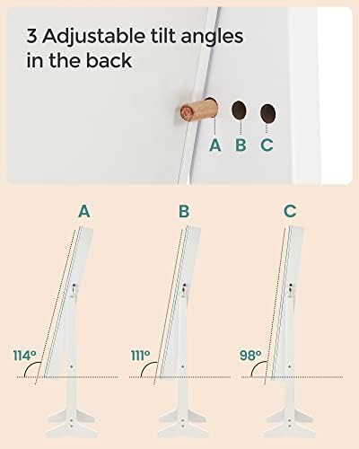 SONGMICS LED Jewelry Cabinet Standing, Lockable Armoire - Image 5