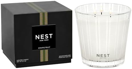 NEST New York Scented 3-Wick Candle, Grapefruit - 21.2 oz - Up to 100-Hour Burn Time - Reusable Glass Vessel by Unknown