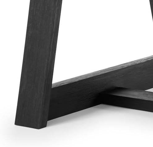 Plank+Beam Classic 48 Inch Dining Table, Rectangular, Black Wirebrush - Image 4
