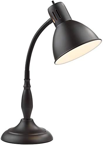 Breck 17" Small Desk Lamp Bronze Brown Traditional Flexible Gooseneck Arm - Image 2