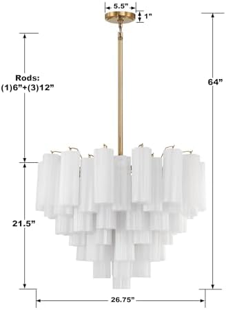 Crystorama Addis 12 Light Aged Brass Chandelier - Image 5