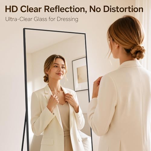 Antok Full Length Mirror, 71"x28" Floor Mirror for Bedroom, Dorm, Black - Image 2