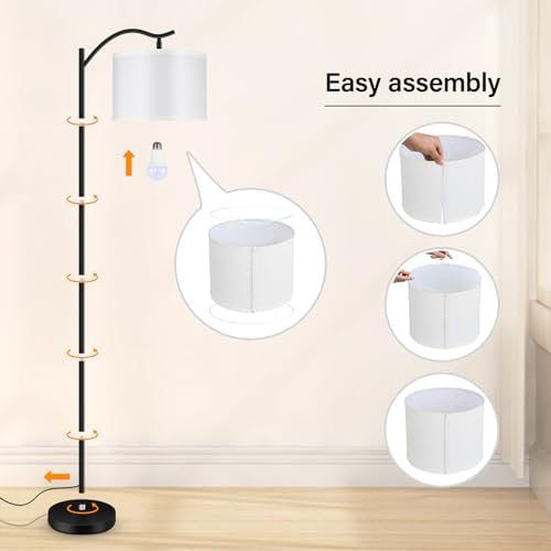BoostArea Floor Lamp for Living Room,Arc Floor Lamp with Remote Control,Stepless Dimmable Brightness & Colors Temperature 2700k-6500k,Modern Standing Lamp for Bedroom Study Room Office,White - Image 7