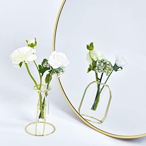 HARRITPURE Round Mirror 35.4" Gold Wall Mounted Circle Mirror with Aluminum Alloy Frame Modern Design for Bathroom, Living Room, Vanity, Bedroom, Entryway - Image 5