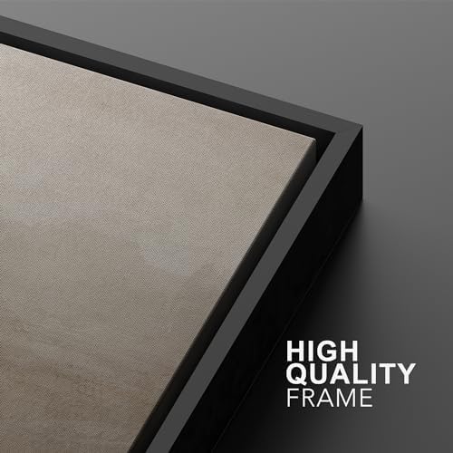 SIGNWIN Framed Canvas Print Wall Art Abstract Wave Pattern Modern Art Minimalist Neutral Decor for Living Room, Bedroom, Office - 16"" x24 x2 Black - Image 5