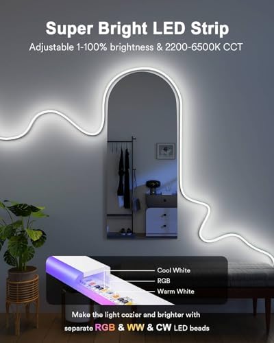 Lumary Smart RGBAI Indoor Neon Rope Light 9.8Ft, CCT 2200-6500K, 180 LEDs/m - Image 4