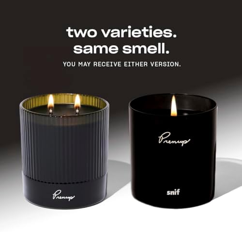 Prenup Luxury Scented Candle by Snif, Musky and Smooth Scent, 50+ Hours, 100% Cotton Fiber Wicks, Soy Wax Blend, Non-Toxic, Vegan, 8.5 oz - Image 2