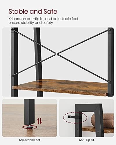 VASAGLE Ladder Shelf, Bookcase Book Shelf, Storage Shelves, 4-Tier, 22In - Image 4