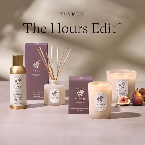 Thymes Petite Oil Reed Diffuser Set – Includes Reeds, Fragrance Oil & Glass Bottle – Luxury Scent Diffusers for Home Decor – Notes of Mediterranean Fig, Green Apple & Driftwood (Day Rise, 4 fl oz) - Image 6