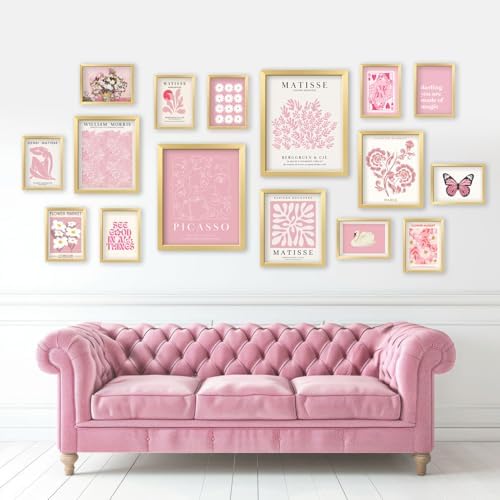 ANERZA 16 PCS Pink Wall Art Decor, Matisse Gallery Wall Prints for Bedroom, Light Pink Posters for Room Aesthetic, Collage Kit Pictures for Living Room, Teen Girls Dorm Home Artwork - Image 6