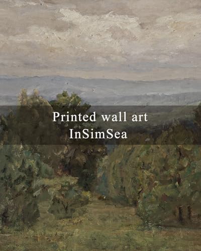 InSimSea Framed Canvas Wall Art, Vintage Landscape Art for Living Room Hallway Shelf, 10x8in, Impressionist Mountain Painting, Rustic Farmhouse Cozy Mid Century Small Nature Decor - Image 6