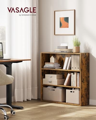 VASAGLE 3-Tier Bookshelf, Storage Organizer, 31.5 x 9.5 x 32 Inches - Image 2