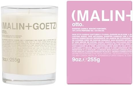 MALIN+GOETZ 9oz Scented Candle | Hand-Poured Soy Wax with Unique Fragrance Blends | Clean-Burning, Vegan & Cruelty-Free | Bergamot, Sage, Otto, Tomato, Strawberry, Cannabis, Dark Rum & Leather by Unknown
