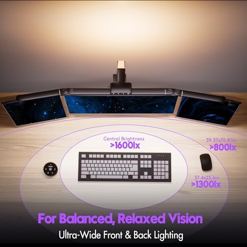Quntis 32.3" Eye Care Architect Desk Lamps with Clamp for Office Home Dorm - Image 2