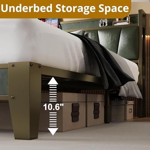 LIKIMIO XL Twin Bed Frame with Storage Headboard & Charging Station - Image 5