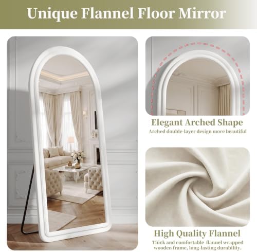 Koonmi 71"x32" Arched Full Length Mirror, Floor Mirror with Stand - Image 5