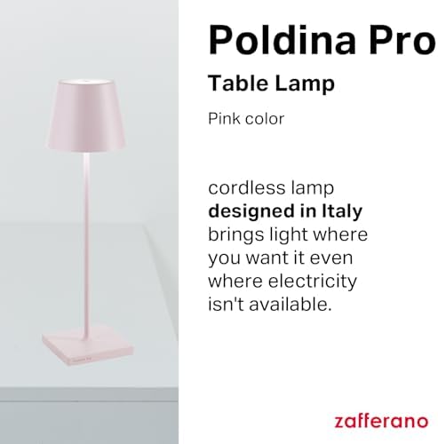 Zafferano, Poldina Pro, Rechargeable Cordless Lamp, Pink - Image 2