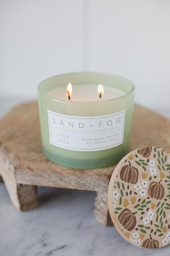 Sand + Fog Scented Candle - Apple Spice – Additional Scents and Sizes – 100% Cotton Lead-Free Wick - Luxury Air Freshening Jar Candles - Perfect Home Decor – 12oz - Image 6