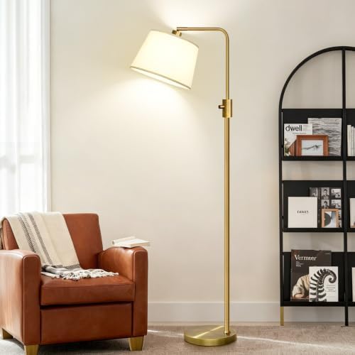 Nintiue Dimmable Floor Lamp, 1000 LM LED Edison Bulb Included, Arc Floor Lamps for Living Room Modern Standing Lamp Tall Lamps for Living Room Bedroom-Brass - Image 7