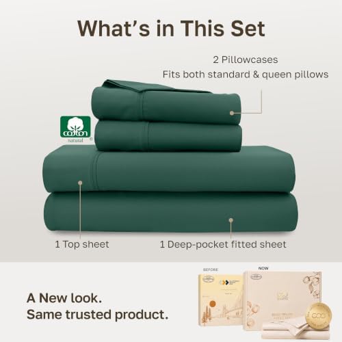 California Design Den 100% Cotton Sateen Deep Pocket Queen Sheets Set - Image 3